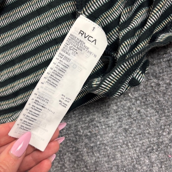 RVCA Women’s Shaw Striped Zip Up Mock Mini Dress Black/White size: XL - Picture 9 of 10